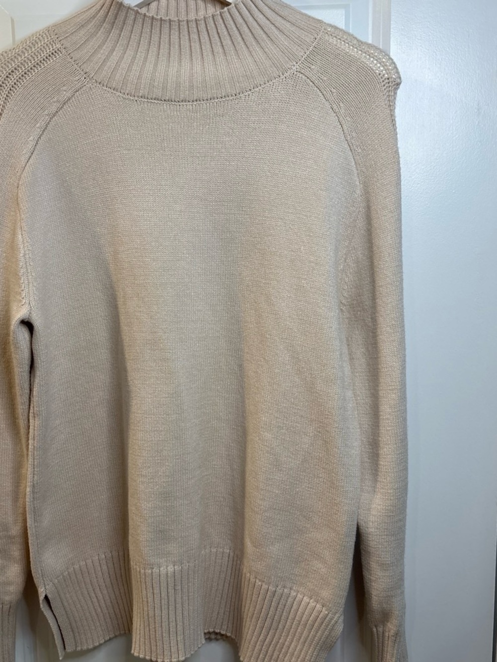Tahari Cream Cowl Neck Sweater